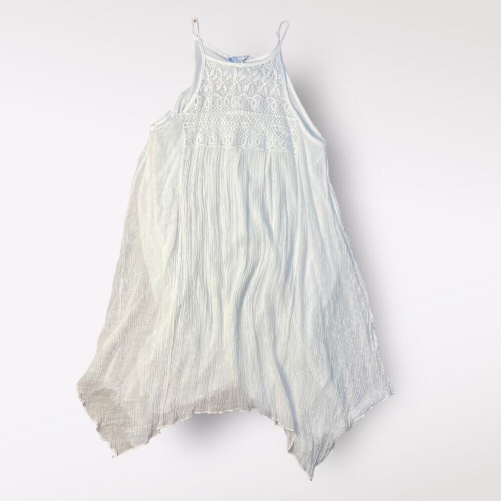 J Gee Ivory Spaghetti‎ Strap Midi Sundress Size L